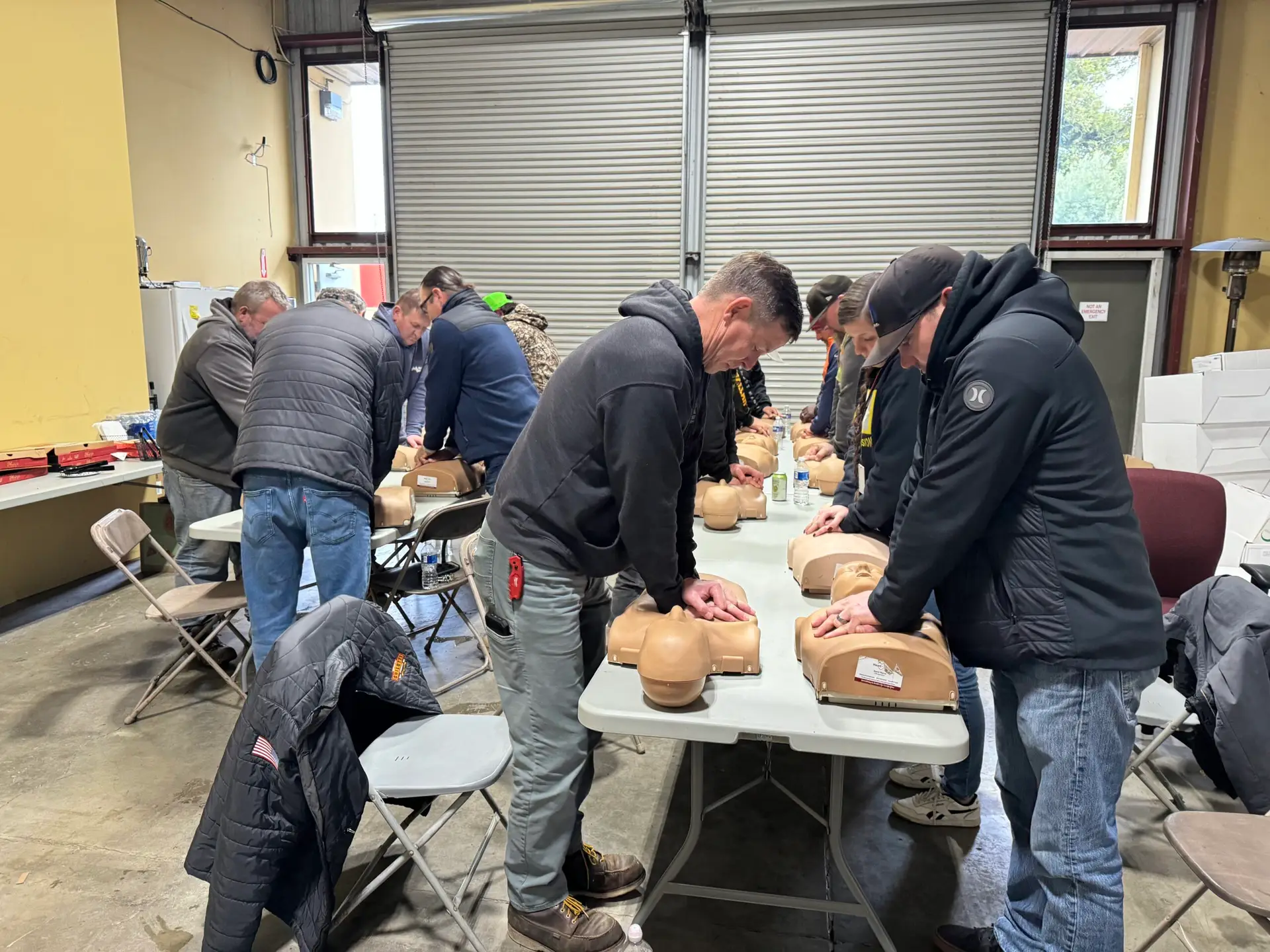 Ghilotti staff during CPR training