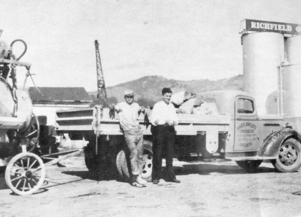 Black and white photo of Dino and Willie Ghilotti in 1939