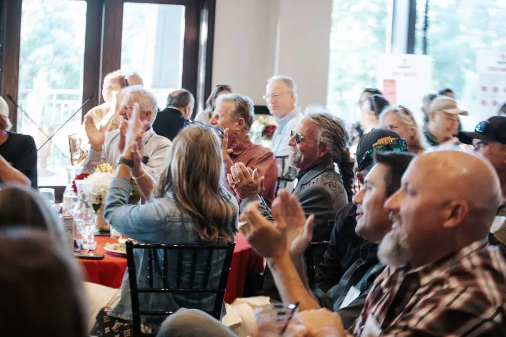 Ghilotti employees clapping at annual company event